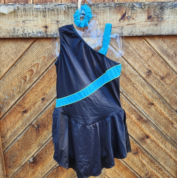 Ice Skating Figure Skating GK Elite Dance Asymmetrical Strap Ice Skater Dress - Picture 2 of 7